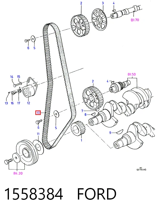 Comprar Correa distribución Ford Sierra I GBC