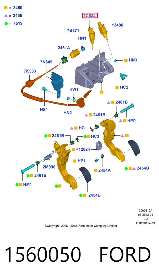 453461 Peugeot/Citroen Interruptor luces de freno