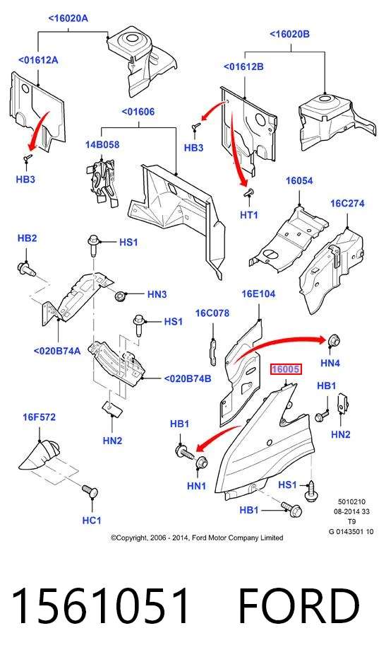 Aleta delantera izquierda Ford Transit VI