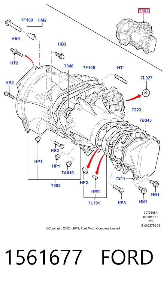 Transimisión manual para Ford Fiesta VAN 