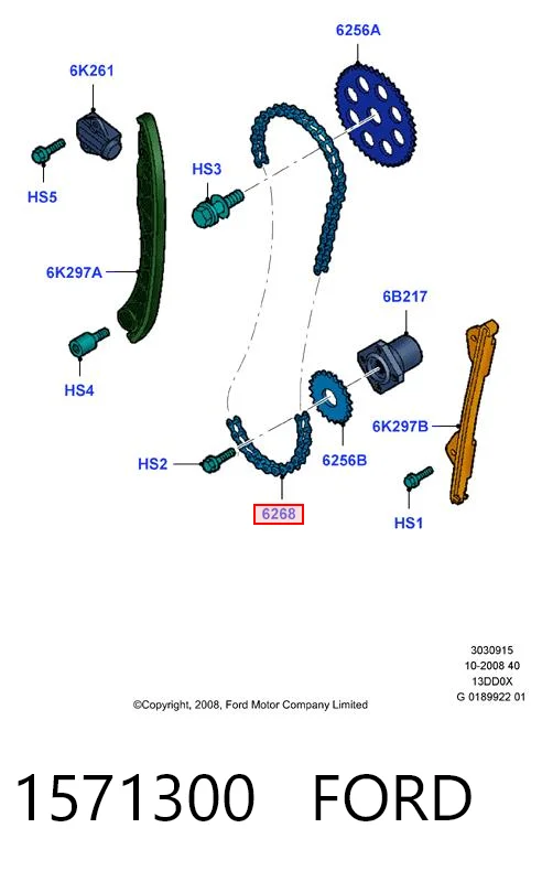Cadena de distribución motor Fiorino  furgoneta (2008-2026) original desde 36,85 €