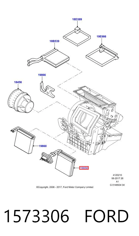 Evaporador de aire acondicionado para Ford Mondeo CA2