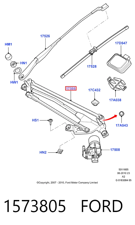 Comprar Trapezio del limpiaparabrisas Ford Mondeo IV CA2 a bajo precio