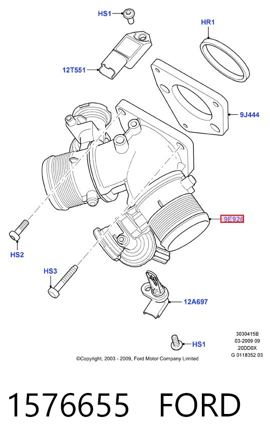 Cuerpo de aceleración completo 1576655 FORD