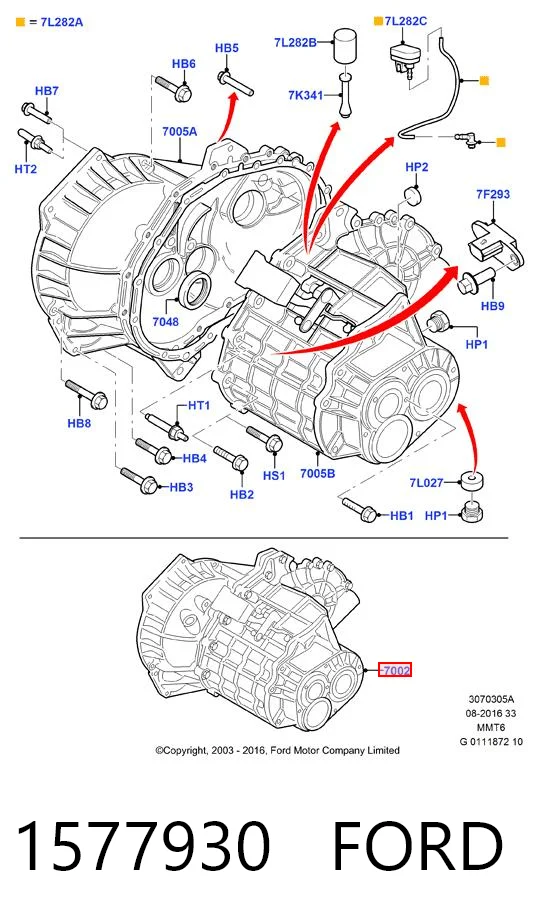 Transimisión manual Ford Kuga III SUV (DFK) (2019 - 2026) precio, desde 730,36 EUR