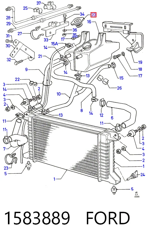 Comprar Tapón del radiador Escort IV GAF, AWF, ABFT