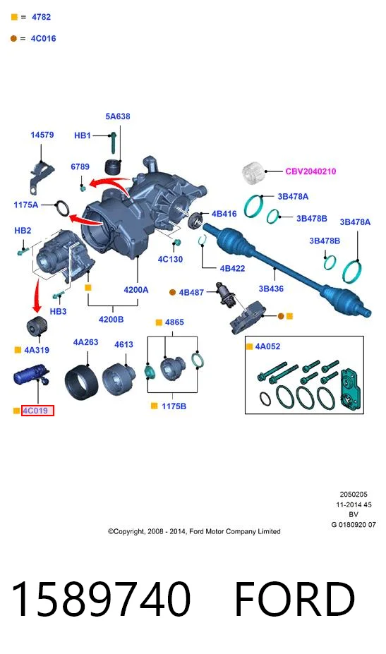 1589740 Ford Bomba de la unidad Haldex