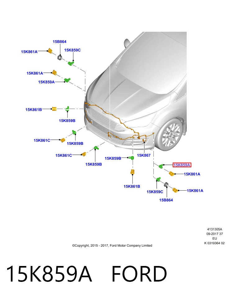 15K859A Ford Packtronic Frontal Lateral
