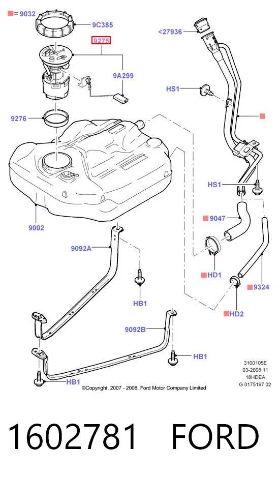 Bomba de gasolina Ford Focus II (DA, HCP, DP)