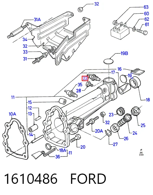 Sensor de marcha atrás Ford Sierra I