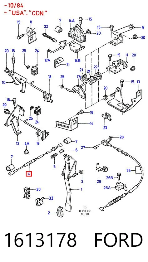 Cable del acelerador Ford Sierra II sedán (GBG, GB4) (1987 - 1993) precio, desde 10,07 EUR