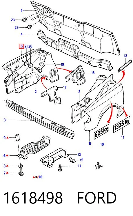 Aleta para Ford Orion AFD