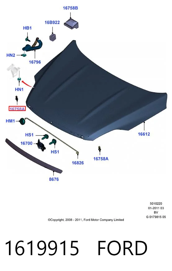 Tope del capó Hmpx HMP8V4116C618BE precio, desde 9,54 EUR