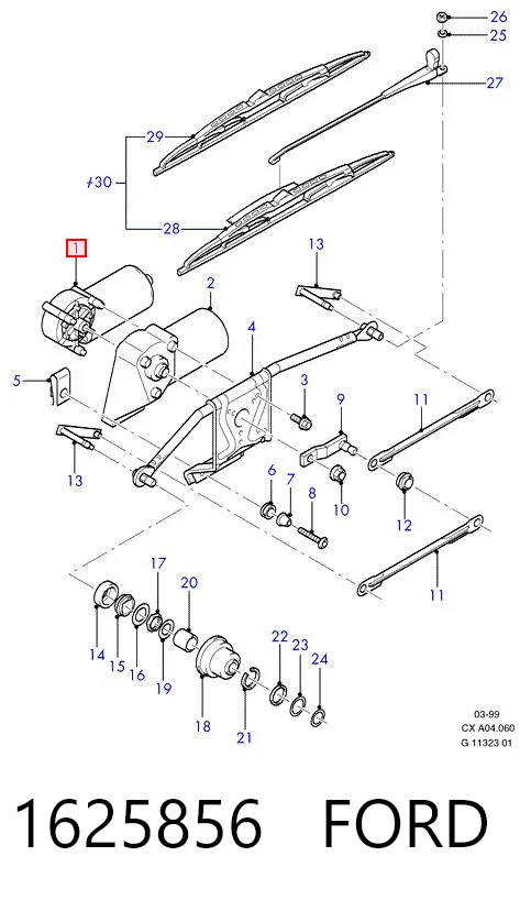 Motor limpiaparabrisas para Ford Sierra I GBC