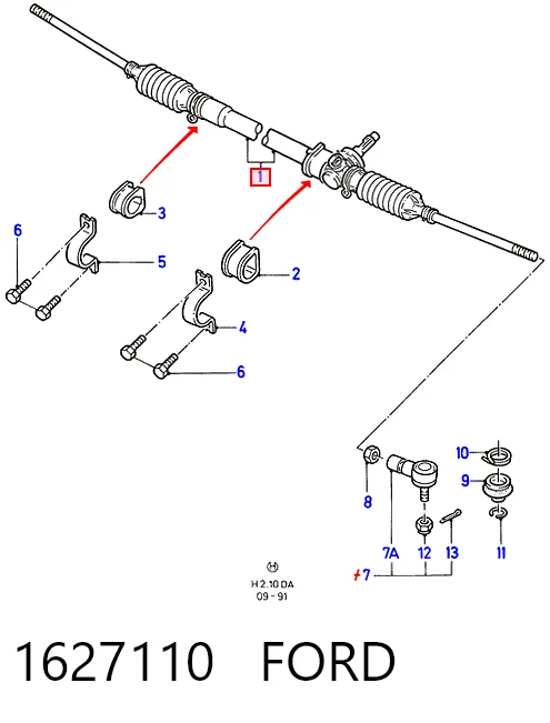  Cremallera de dirección Ford Escort 3
