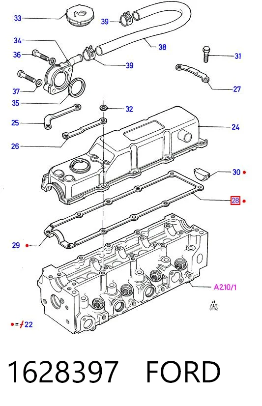 Junta de balancínes Ford Fiesta II (1983-1989)