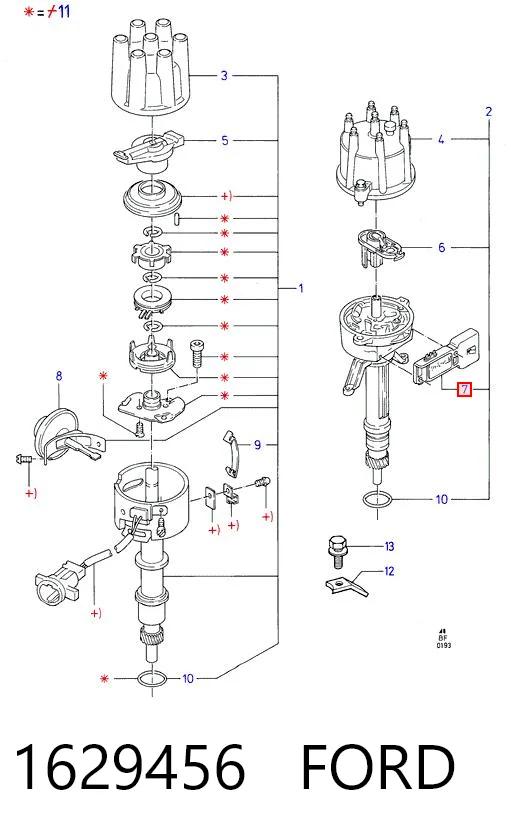 1629456 Ford Modulo encendido