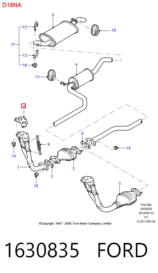 Comprar Junta de tubo de escape Ford Fiesta II FBD a bajo precio