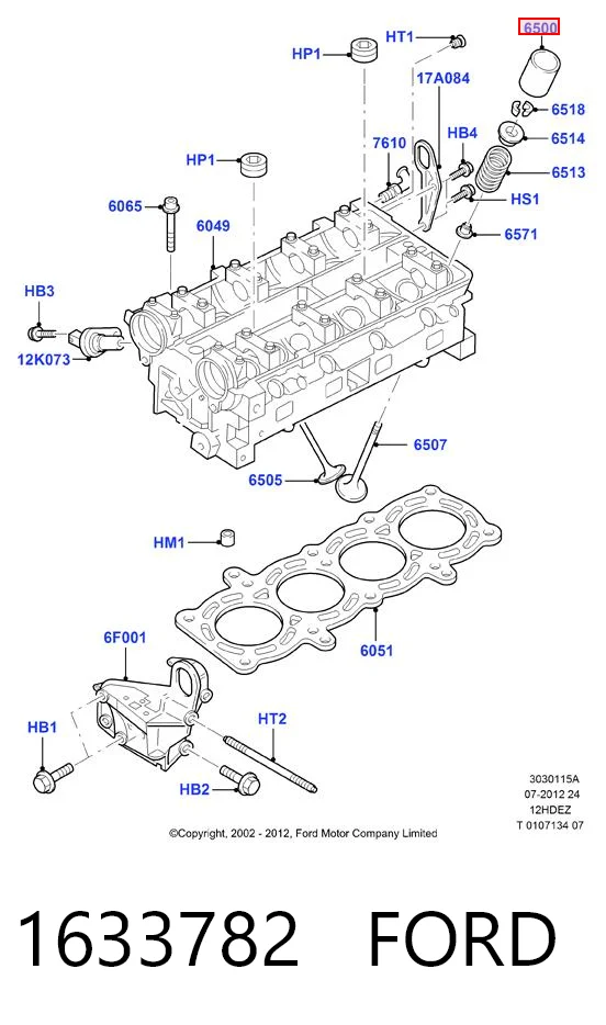 1633782 Ford Taqués de motor