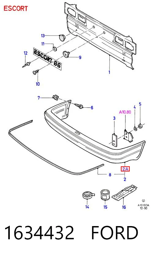 Comprar Parachoques trasero Ford Escort IV GAF, AWF, ABFT