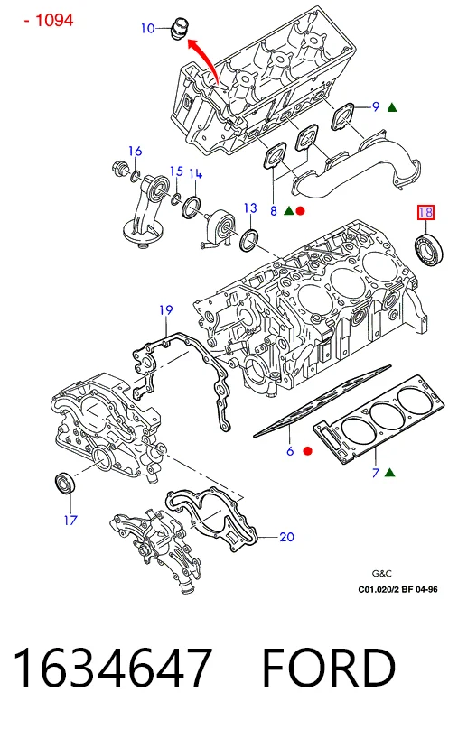 Comprar Retén de cigüeñal Ford Fiesta Mk1 GBFT