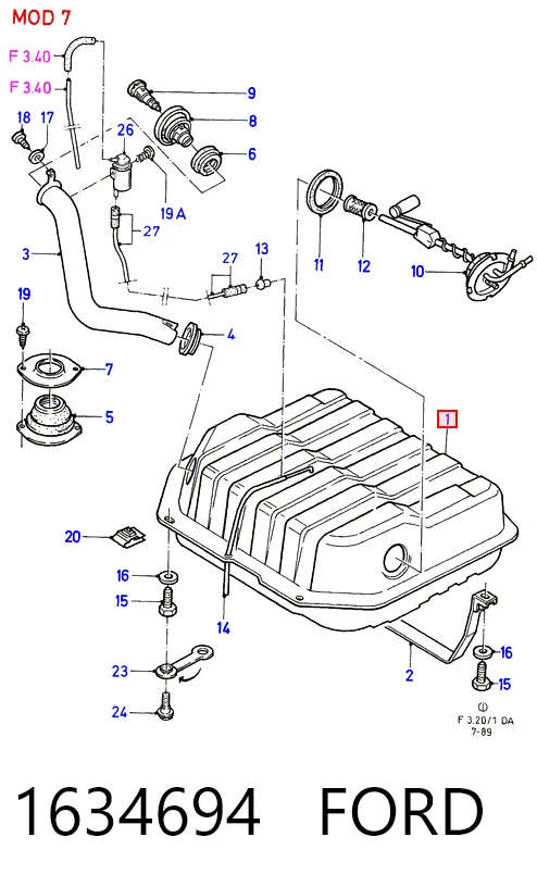Comprar Depósito de combustible Ford Escort  AVF a bajo precio