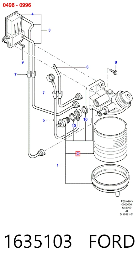 Filtro de gasoil para Ford Fiesta IV (JAS, JBS)
