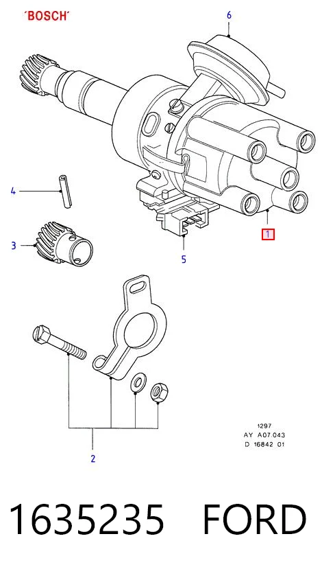 1635235 Ford Distribuidor de encendido