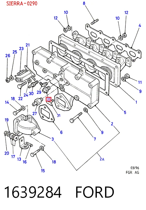 Sensor de temperatura de mezcla de aire para Fiat Tipo  (160)