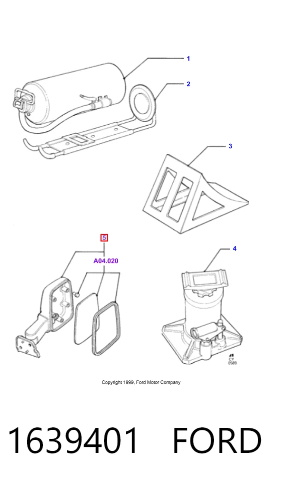 Espejo de retrovisor izquierdo para Ford Transit V