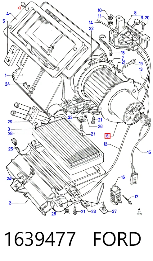 Ventilador de habitáculo Ford Transit  (1985-1992)
