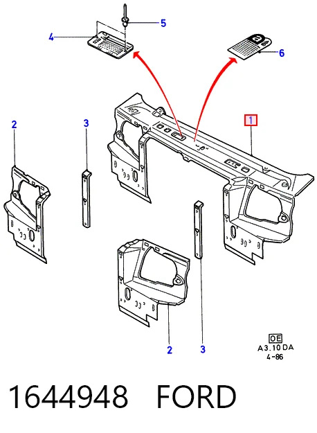 Comprar Soporte de radiador  Escort IV GAF, AWF, ABFT