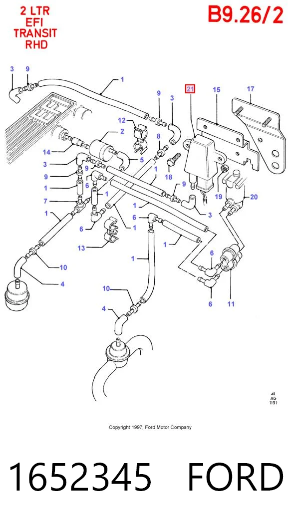 1652345 Ford Sensor De Presion Del Colector De Admision