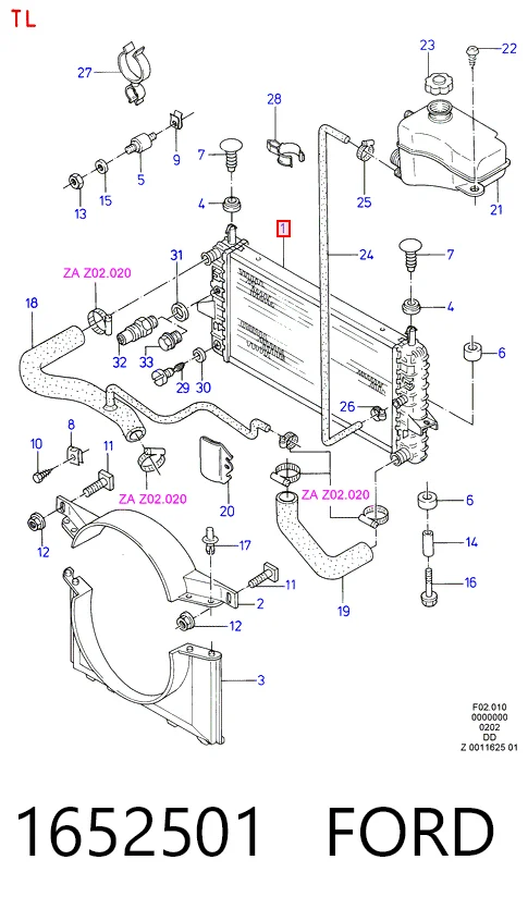 Radiador del motor Ford Sierra hatchback comprar en España