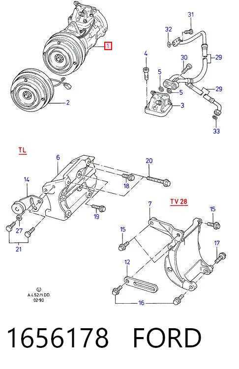  Compresor de aire acondicionado Ford Sierra 2