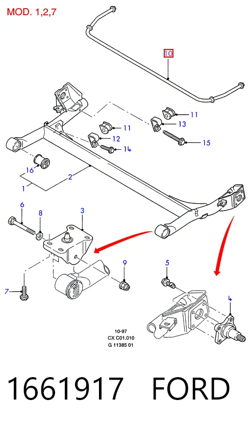 Comprar Estabilizador trasero Ford Fiesta III GFJ a bajo precio