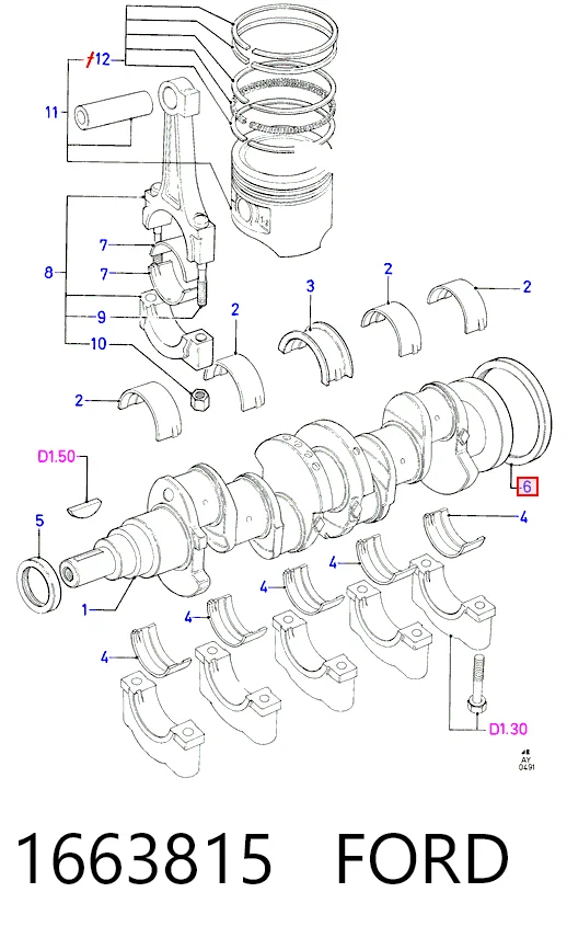 Comprar Retén de cigüeñal Ford Taunus  GBTS, GBFS, CBTS