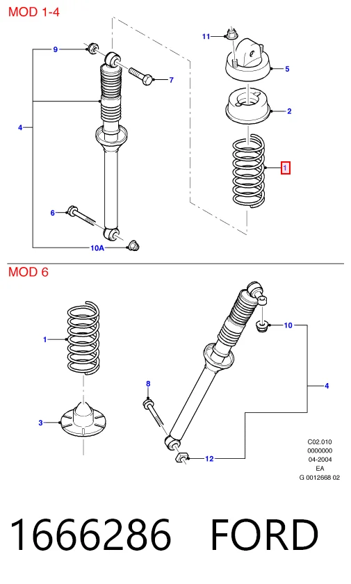 Muelle de suspensión Escort VI hatchback (1992-1995) original desde 27,09 €