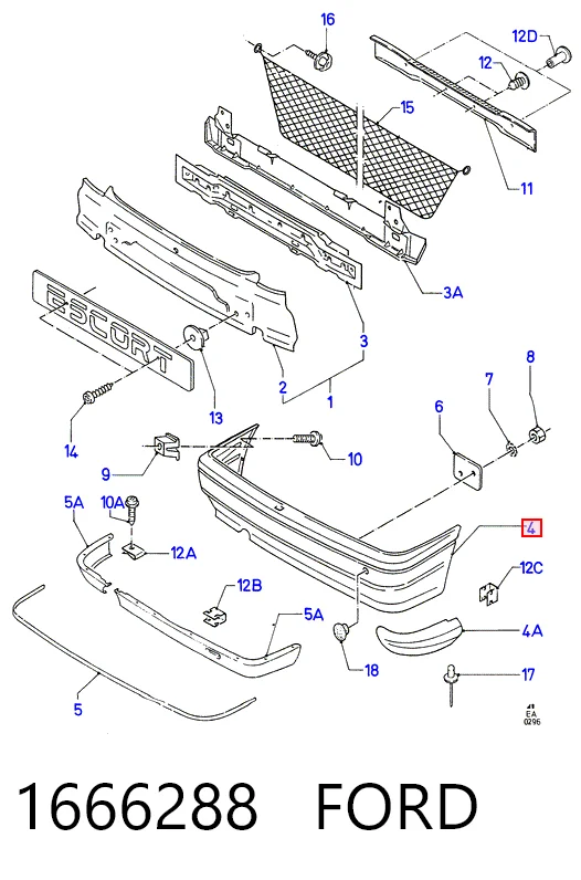Paragolpes Ford Escort V hatchback (GAL) (1990 - 1992) precio, desde 96,98 EUR