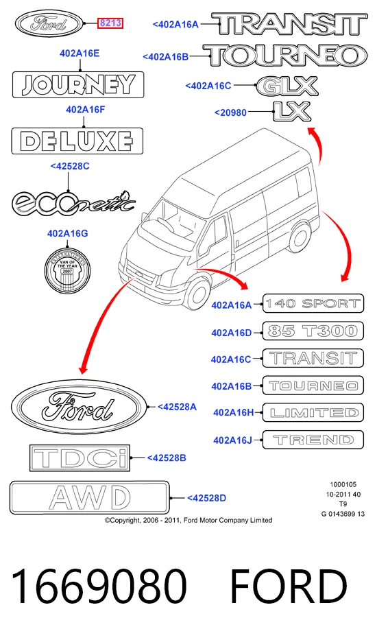 Comprar Emblema Ford Connect  TC7
