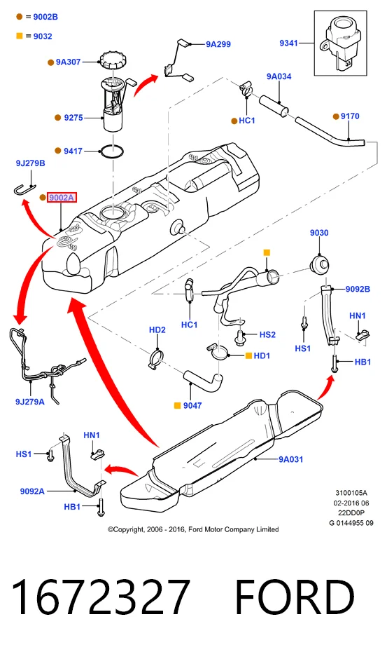 Tanque de combustible Ford Transit  (2006-2014)