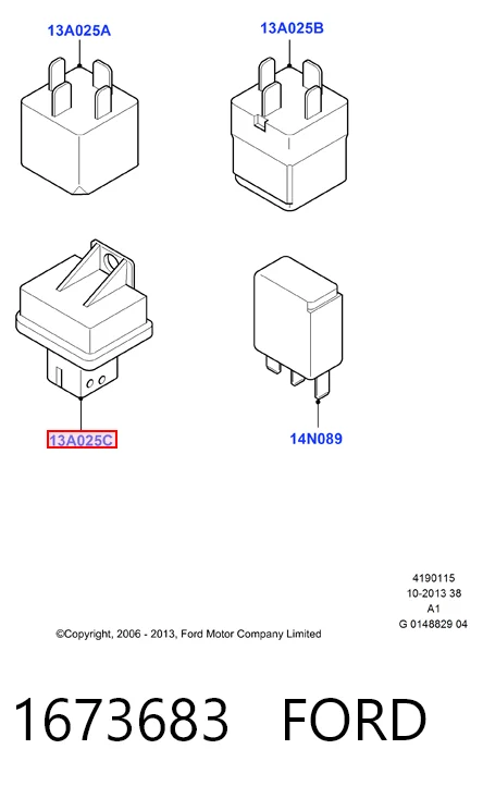 Relé de los calentadores para Ford Focus DA, HCP, DP