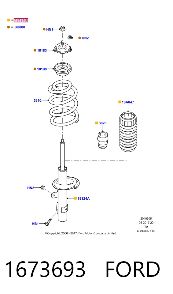 Amortiguador para Ford Transit V347/8