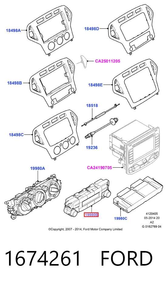 Unidad de control de la ventilación para Ford Galaxy II CA1 WA6