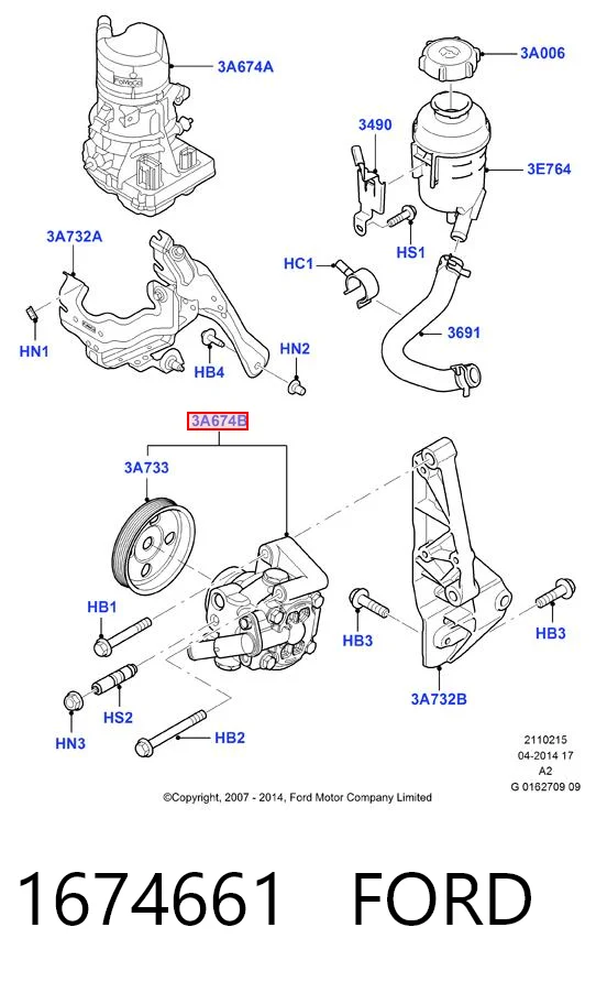 1674661 Ford Bomba hidráulica de dirección