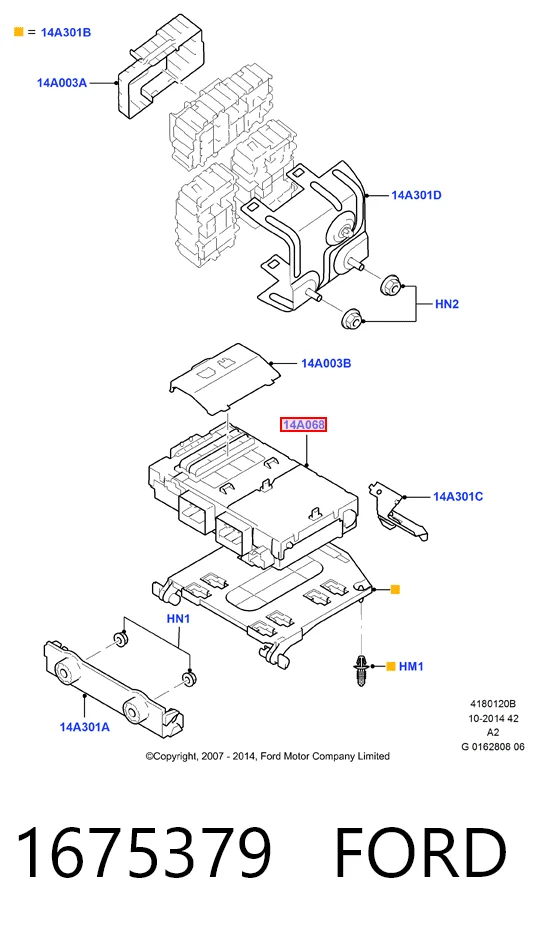 Caja de relés y fusibles Ford Mondeo IV (2007-2014)
