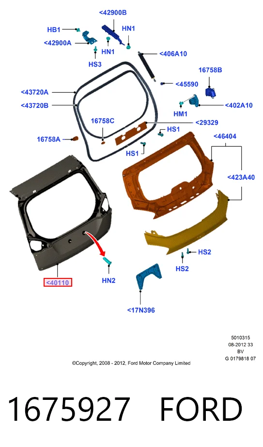 Puertas traseras Ford Kuga I SUV (CBV) (2008 - 2012) precio, desde 467,54 EUR