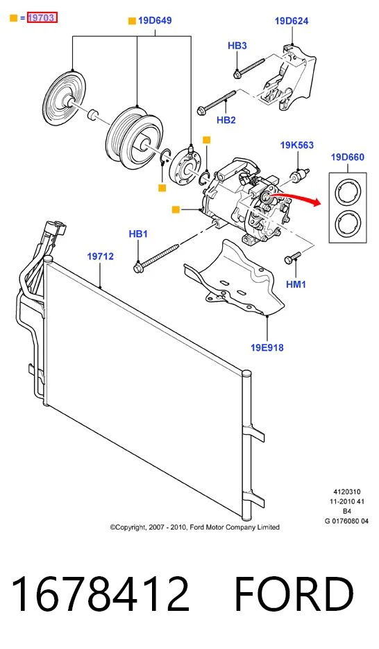 1678412 Ford Compresor climatizador