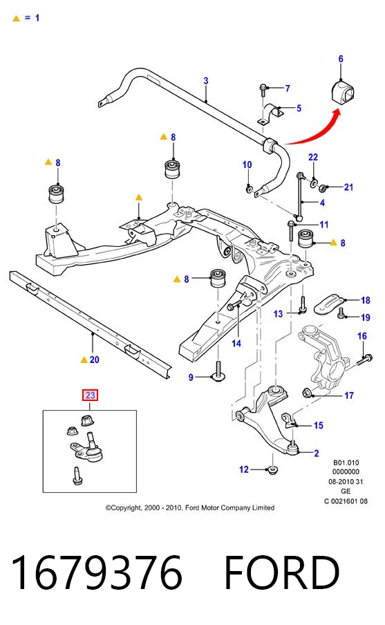  para Ford Mondeo III (BWY)