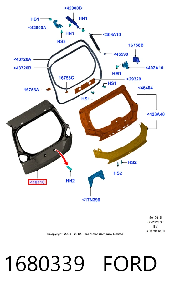 Comprar Puerta trasera Ford Kuga I CBV